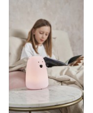 Miś Duży Lampka Silikonowa Różowa