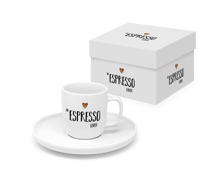 Miłośnik Espresso Filiżanka Porcelanowa w Ozdobnym Pudełku 90 ml