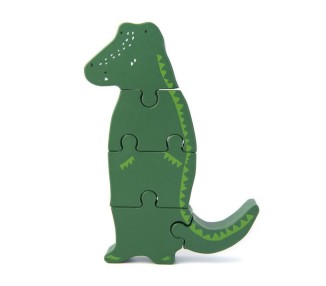 Krokodyl Drewniane Puzzle