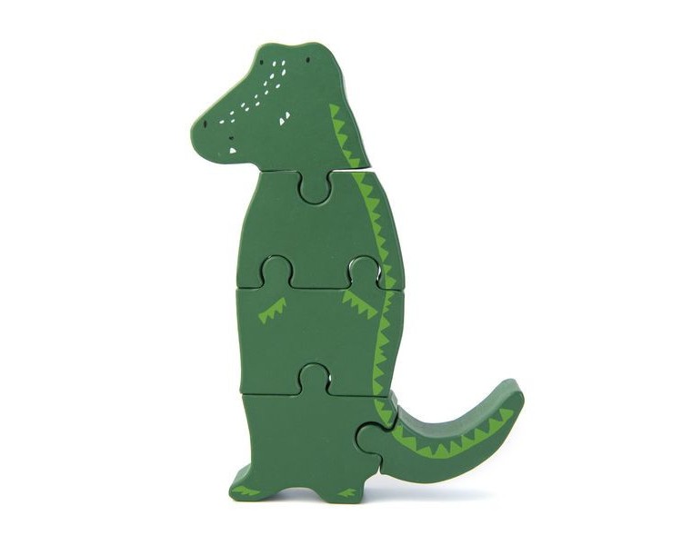 Krokodyl Drewniane Puzzle