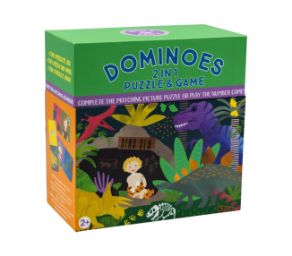 Dinozaury Gra Domino 2 w 1